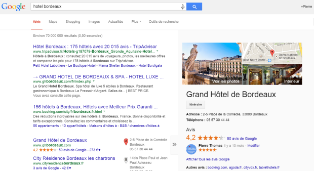 Grand Hotel de Bordeaux Photo Google