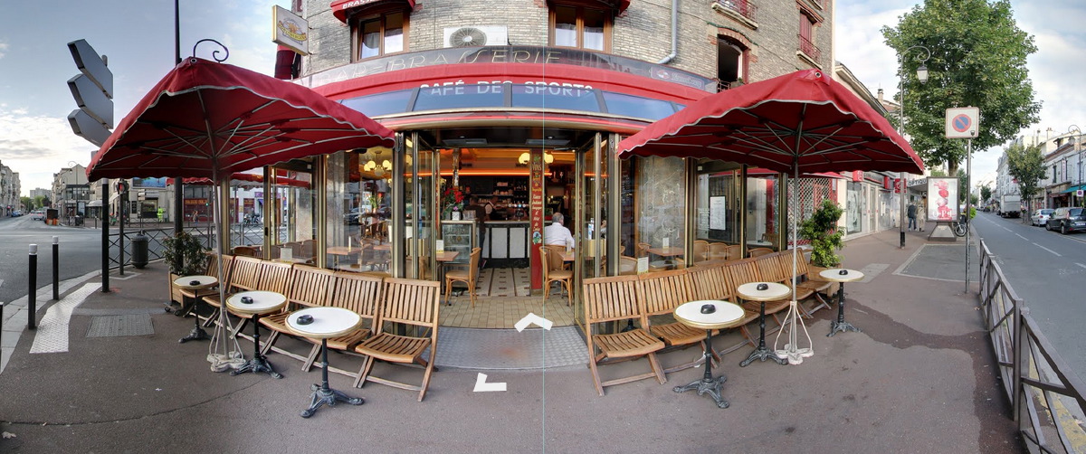 Visite virtuelle Google Business View du Cafe des Sports Antony France. Creation 805 Productions Paris.